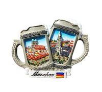 Munich Germany 3D Beer Mug Fridge Magnet Souvenir Gift,Resin Handmade Munich Refrigerator Magnet Home & Kitchen Decoration Collection