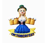 Munich Germany 3D Oktoberfest Girl Fridge Magnet Souvenir Gift,Resin Handmade Munich Refrigerator Magnet Home & Kitchen Decoration Collection
