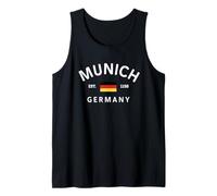 Munich Germany Est. 1158 German Flag Souvenir Tank Top