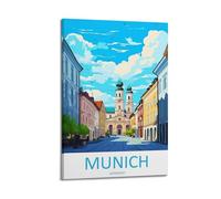Munich Germany Vintage Travel Poster Picture Print Canvas Wall Paint Arts Decor Modern Home Artworks Idea 20x30inch(50x75cm)