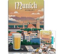 Munich Jigsaw Puzzles for Adults,for Educational Game Challenge Toy for Is Ideal As A Gift for The Whole Family 38x26cm