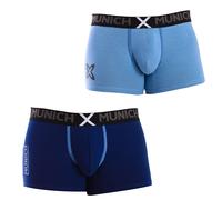 Munich Pack-2 Mens elastic cotton boxers MU_DU0280 - Green - Size Small
