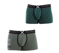 Munich Pack-2 Mens Elastic Cotton Slips MU_DU0170 - Green - Size Large