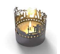 Munich Skyline Shadow Play: Candle Attachment for Captivating Room Decor, Bavarian Souvenir and Gift for Munich Fans - Experience the Magic!