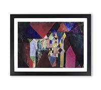 Municipal Jewel By Paul Klee Classic Painting Framed Wall Art Print, Ready to Hang Picture for Living Room Bedroom Home Office Décor, Black A4 (34 x 25 cm)
