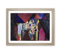 Municipal Jewel By Paul Klee Classic Painting Framed Wall Art Print, Ready to Hang Picture for Living Room Bedroom Home Office Décor, Oak A3 (46 x 34 cm)