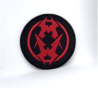 Municipal Waste red on Black Iron sew on Embroidered Patch