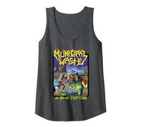 Municipal Waste The Art of Partying Tank Top, Women, Dark Heather Grey, Medium