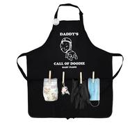 MUNIFICENCE APRON DADDY TO BE GAG GIFT, BABY SHOWER FUNNY ACTIVITY, GENDER REVEAL, NEW DADDY, Black, One Size Fits All