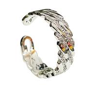 MUNIGSMUR 18K Gold Plated Rings for Women and Teen Girls Non Tarnish Cubic Zirconia Fidget Ring Butterfly/Snake/Mesh/Cross/Crown Knuckle Ring Open Adjustable Statement Stacking Chunky Rings, Brass