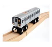 Munipals NYC Subway Wooden Train MP01-110J - J Train Nassau Street Express, Child-Safe Solid Wood Toy