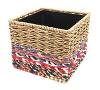Munja & Reclaimed Sari Fabric Plant Pot - Large