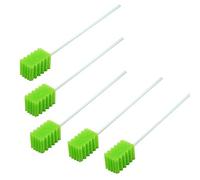 MUNKCARE Treated Gum Flavour Mouth Swabs Individually Wrapped Fruit Green Teeth Shape Oral Cavity Cleaning Sponge Box of 100