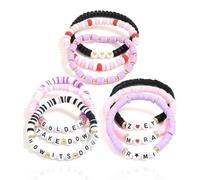 MUNKST 9PCS KPop Merch Bracelets, Stackable Stretch Bracelets with Z R M Charms, Handmade Beaded Jewelry for K-Pop Fans Cosplay Outfit Accessories Birthday Christmas Gifts
