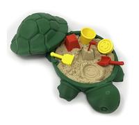 Munnygrubbbers - Mini Desktop Turtle Sand Box - 6 x 6 in - Stress Relief - Made in USA - Includes Moldable Play Sand and Mini Tool - Novelty Gift - Desktop Decor - Zen Garden - (Green)
