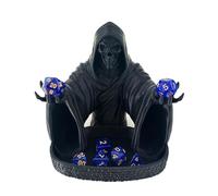 MunnyGrubbers - Grim Reaper Dice Tower - Original Design - (Random 7PCS D20 Dice Set Included) - Tabletop Roleplaying Game - Dice Roller - Dungeons and Dragons - DND - D&D - (Black)