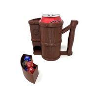 MunnyGrubbers - Mug Dice Tower - No Paint Odorless Insulated Cup Can Dice Tower - (Random 7PCS D20 Dice Set Included) - Dice Jail - Dice Holder - Dungeons and Dragons - DND Gift - (Dark Brown)