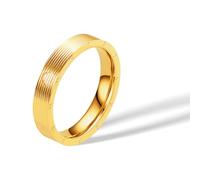 munone Anniversary Roman Numerals Month Watch Ring for Men and Women 14K Gold Plated Titanium Comfort Fit, 6, Metal, No Gemstone
