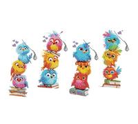 MUNORIAY 4 Pcs Diamond Painting Bookmarks Kits for Adults,Birds DIY Diamond Art Book Marks with Tassels Crystal Bookmark Making Kit Gem Art Crafts for Home Office School Reading Book Lovers Gifts