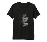 Munro Bagging Map of Scotland Art Premium T-Shirt