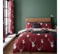 Munro Stag Check Duvet Cover Set by Catherine Lansfield