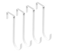 Munsesi 4 Pack Over The Door Hooks, Sturdy Iron with Soft Rubber Pad, Overdoor Hangers Back of Doo-r Hook, No-Scratch Door Hangers for Towels, Coats, Hats, Fits Doors Up to 3.7cm