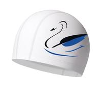 MUNSKT 1 PC Swan Fabric Swimming Cap, Swimming Cap for Women & Men - Breathable, Eco-Friendly, High Elastic & Durable