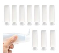 MUNSKT 10Pcs 30ml Travel Bottles for Toiletries, Refillable Plastic Squeeze Bottles, Leakproof Empty Transparent Travel Size Bottles for Shampoo Conditioner Lotions