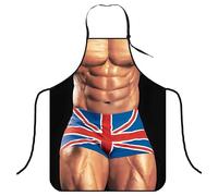 MUNSKT 1PC Funny Apron,Prank Xmas Apron For Men Gift, BBQ Baking Chef Cooks Cooking Sexy Novelty Pinafore (blue)