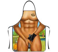 MUNSKT 1PC Funny Apron,Prank Xmas Apron For Men Gift, BBQ Baking Chef Cooks Cooking Sexy Novelty Pinafore (yellow)