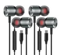 MUNSKT 2 Pack USB C In-Ear Headphones for iPhone 16/15 Pro Max, Samsung Galaxy S24/S24+ Ultra, S23/S23+ Ultra - Wired Earbuds with Microphone Volume Control