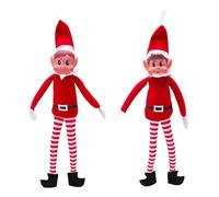 MUNSKT 2 Pieces Naughty Elf Set,Boy and Girl Elf Figures, Santa's Little Helper Inspired, Naughty Little Xmas Elves,Soft Body, Vinyl Faces, Festive Family Fun, 16 Inch