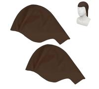 MUNSKT 2PCS Brown Skin Bald Caps, Latex Thin Fit Skull Head Cover, Fake Scalp Wig Props Cosplay Fancy Dress Costume Accessory for Kids Adults Halloween