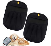 MUNSKT 2PCS Five-Finger Double-Sided Pet Hair Removal Gloves Reusable Electrostatic Cat Dog Grooming Glove for Effective Hair Removal on Furniture, Car Seats, Clothing