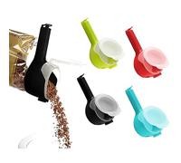 MUNSKT 4 x Clip Closure with Dispenser, Snack Dispenser, Multifunctional Closing Clip, Kitchen Tool Moisture Resistant and Dust Proof