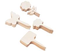 MUNSKT 40 Pcs Plant Labels, 4 Pattern Designs (T-Type, Butterfly, House & Flower Shapes) Friendly Garden Markers for Herbs, Vegetables, Flowers, Indoor/Outdoor Use