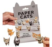 MUNSKT 50PCS DIY Paper Cats Kit - 3D Cat Origami Models, Fun Craft Activity for Adults & Kids, Desk Decoration & Gift for Animal Lovers