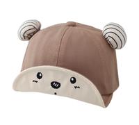 MUNSKT Baby Baseball Cap - Soft, Adjustable, UPF 50+ Sun Hat, for Boys and Girls, with Cute Bear Ears, for Spring and Summer, for Travelling, Walking, Sports (UK, Age, One Size, 2 Years, Brown)