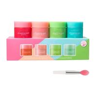 MUNSKT Lip Sleeping Mask, 4 PCS Lip Balm Set Mini Day and Night Repair Lip Balm for Chapped Cracked Dry Lips Nourishing & Hydrating Lip Mask for Women Men (Berry Apple Grape Choco)