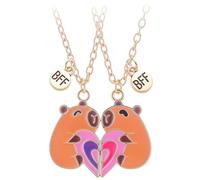 MUNSKT MUNSKTCapybara Friendship Necklace Collection Three playful designs adorned with cheerful elements adjustable sizing, paying tribute to the unbreakable bonds between dear friends. (One Size1)
