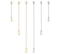 MUNSKT Necklace Extender,6 PCS Silver and Gold Chain Extenders Jewelry Extenders with Lobster Claw Clasp, 2.36" / 3.93" / 5.9" Chain Extension for Necklaces Chokers Braclets Anklets