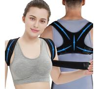 MUNSKT Posture Corrector for Men & Women, Adjustable Back Brace with Breathable Mesh, Comfortable Posture Support Belt for Upper Back, Spine Alignment, and Shoulder Pain Relief (L)