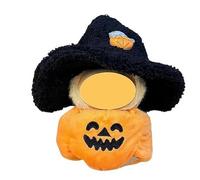 MUNSKT Pumpkin Clothes for 17cm Dolls - Unisex Outfit with Black Witch Hat, Perfect for Halloween, Day of the Dead, Easter & Parties, Ideal for Photography & Collecting