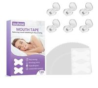 MUNSKT Stop Snoring Kit with 6 Magnetic Anti-Snoring Nose Clips + 120 Sleep Mouth Tapes - Stop Snoring, Encourage Nasal Breathing, & Enhance Sleep Quality - Comfortable, Reusable, Unisex Solution