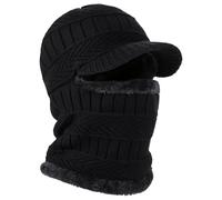 MUNSKT This Winter Essential Comes in Three Timeless hues, Winter Hats for Men,Winter Clothing Men's Hats,Each Boasting Thick Knit Fabric, and Full Head/Neck/face Coverage. (Black)