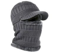 MUNSKT This Winter Essential Comes in Three Timeless hues, Winter Hats for Men,Winter Clothing Men's Hats,Each Boasting Thick Knit Fabric, and Full Head/Neck/face Coverage. (Grey)
