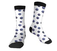 Muntayson Blueberry Unisex Cushioned Crew Athletic Socks Men & Women Moisture Wicking Breathable Performance