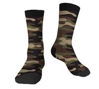 Muntayson Camouflage Athletic Cushioned Crew Socks Cushioned Crew Socks with Arch Compression Secure Fit Women Men