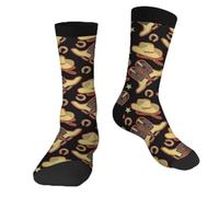 Muntayson Cowboy Athletic Cushioned Crew Socks Cushioned Crew Socks with Arch Compression Secure Fit Women Men