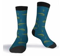 Muntayson Crocodiles Unisex Cushioned Crew Athletic Socks Men & Women Moisture Wicking Breathable Performance